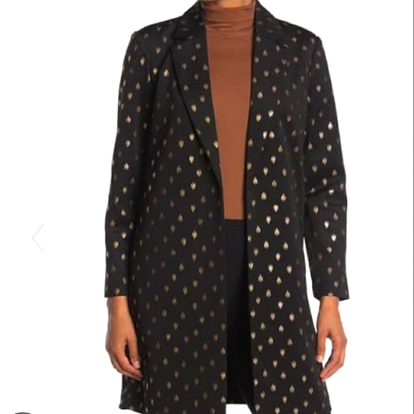 TAHARI WOMEN'S BLAZER, GOLD FOIL/BLACK, SIZE S, ORIGINALLY $116 - Picture 1 of 9